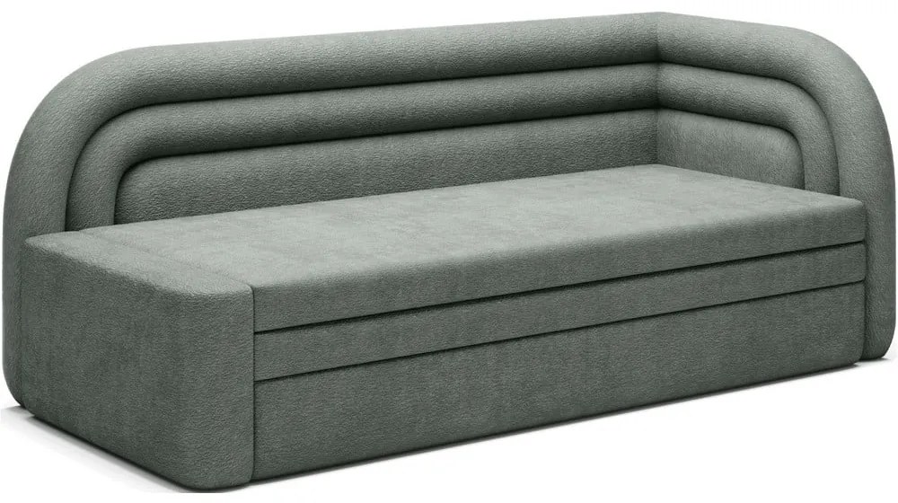 Зелен шенилов сгъваем/с място за съхранение диван десен ъгъл 223 cm Fabillo – ELTAP