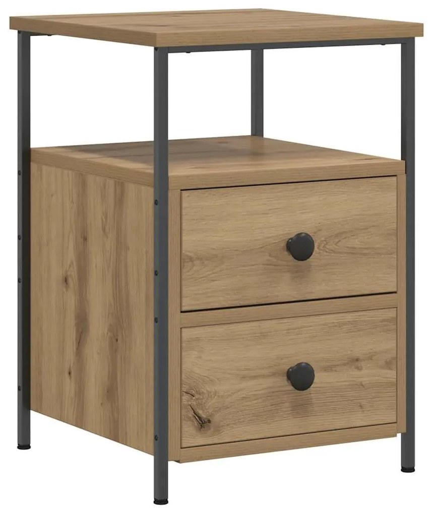 857260 vidaXL Нощно шкафче Artisan Oak 34x35,5x50 cm Инженерна дървесина