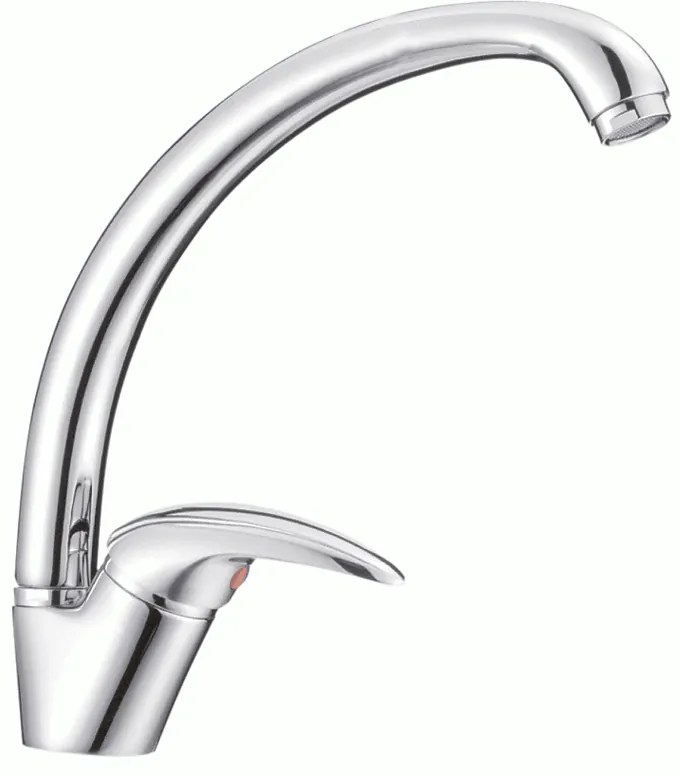 Смесител за кухня "ПИЕДМОНТ " ICF 7113022 7313, месингов, хром, 22.5х20.7см