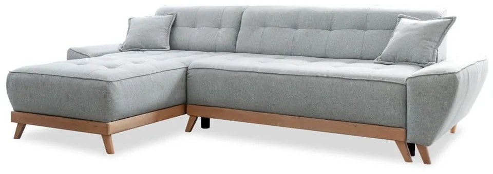 Светлосив разтегателен диван променлив ъглов диван Dazzling Daisy - Miuform