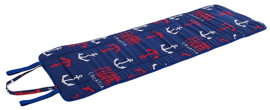 Възглавница за градински шезлонг в червен и син цвят 52x148 cm Anchors – B.E.S.