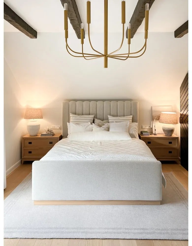 Кремав вълнен килим 300x400 cm Calisia M Grid Rim – Agnella