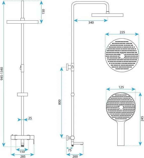 Душ Комплект Rea Arcos Titan