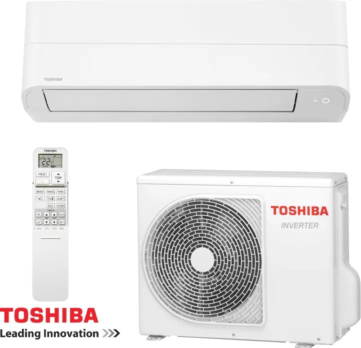 Инверторен климатик Toshiba Essento RAS-B18B2KV2G-E + RAS-18B2AVG-E2, 18000 BTU, 35 м2, R-32, A++, Бял