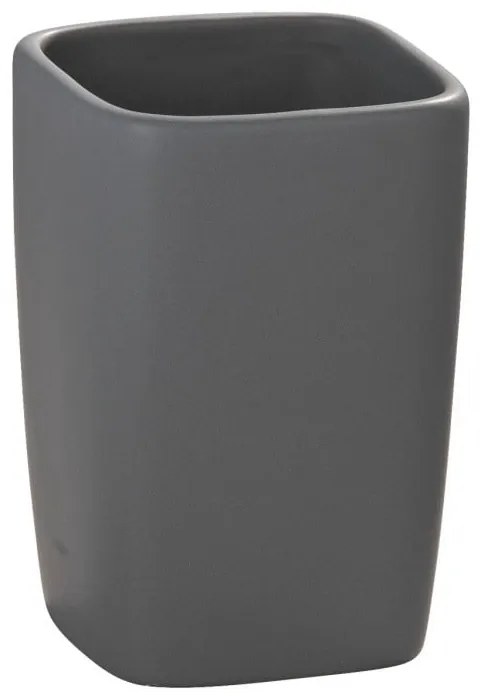 Сива керамична чаша за четки за зъби Faro - Wenko