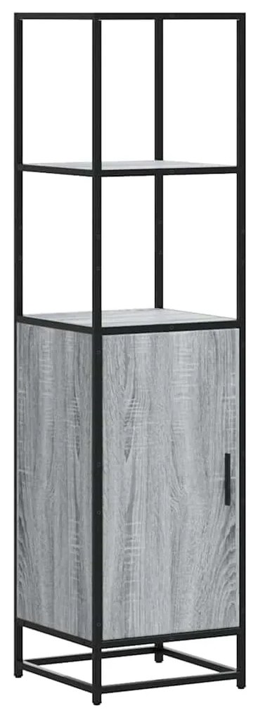 849047 vidaXL Висока дъска Grey Sonoma 35,5x35x139cm Обработено дърво и метал