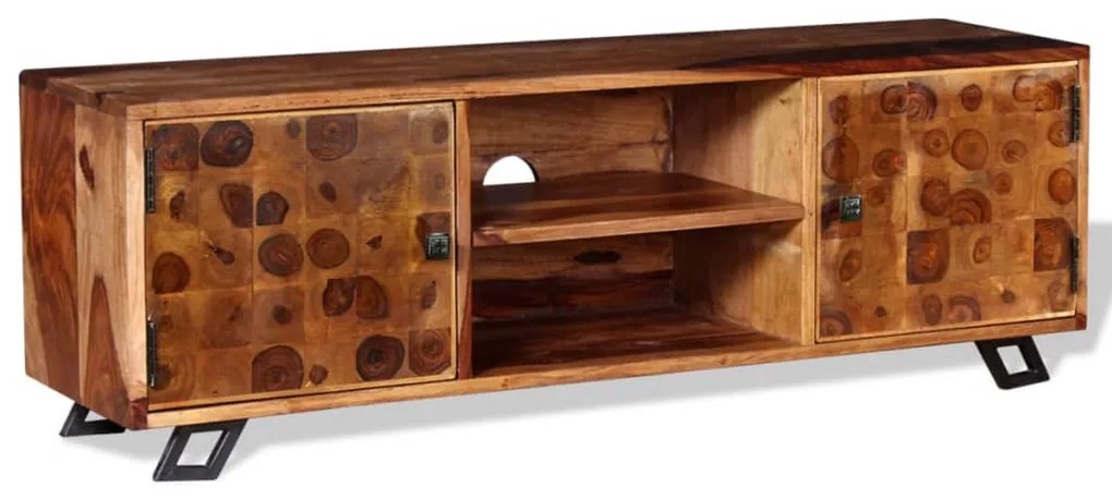 243965 vidaXL ТВ шкаф, акациево дърво масив, 120x30x40 cм