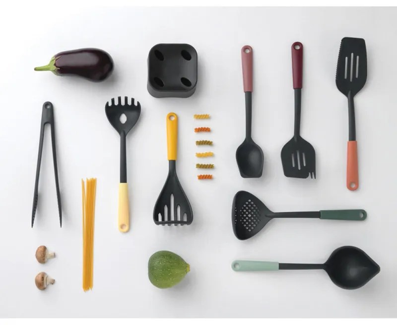 Нож за месо Brabantia Tasty+ 1001164, 20 см, Закалена стомана, Устойчив на надраскване и корозия, Тъмносив