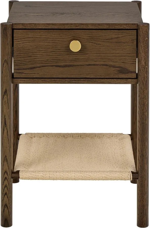 Нощно шкафче от декор от дъб в тъмно естествен цвят Monfort – Actona