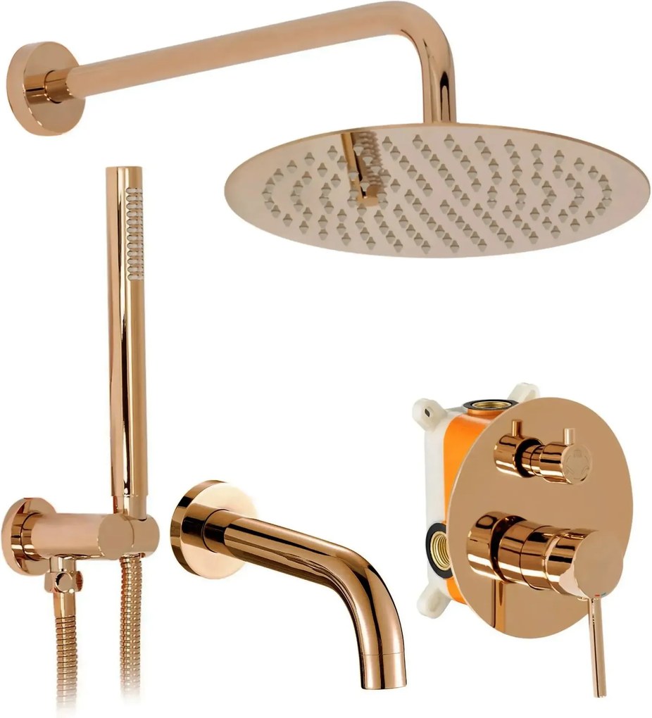 ДУШ СИСТЕМА за вграждане Rea Lungo Copper + BOX