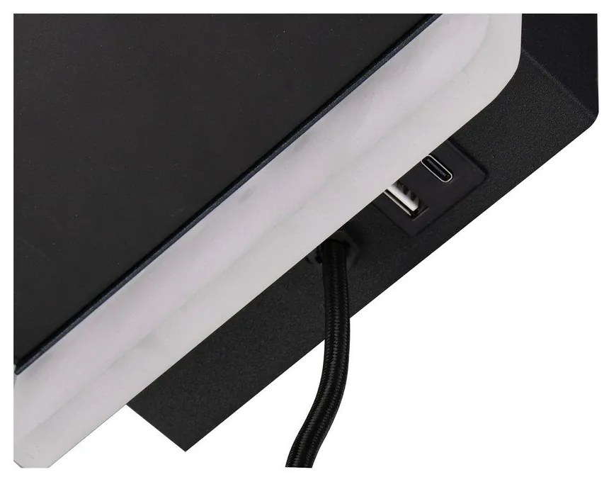 Матово черно LED затъмняваща се стенна лампа Fairfield – Trio