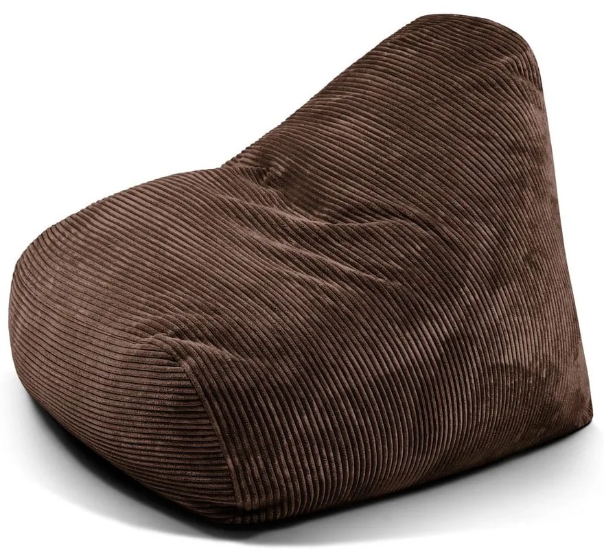 Тъмнокафяв пуф от рипсено кадифе Snug 100 – SLOWDOWN