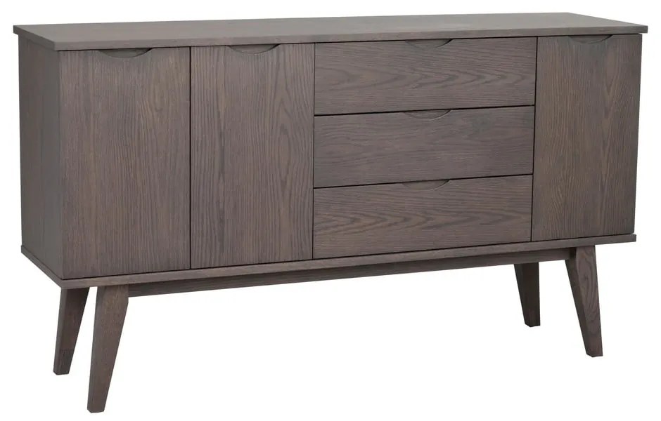 Кафяв нисък скрин от декор от дъб 150x85 cm Filippa – Rowico