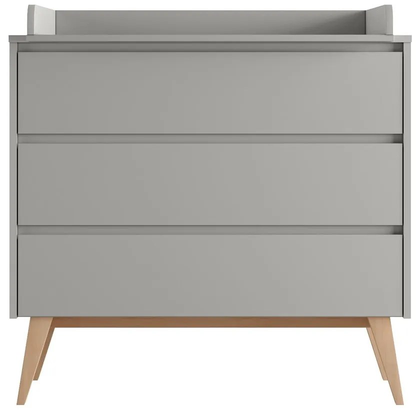 Сив нисък детски скрин 100x52,5 cm Swing - Pinio