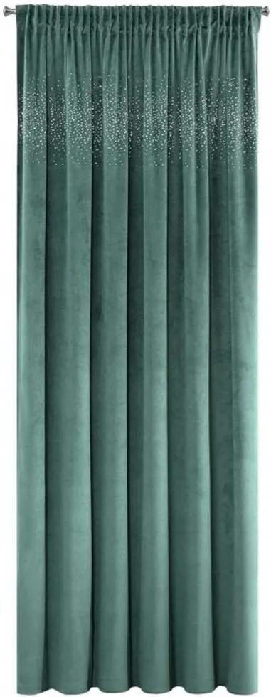 Луксозна кадифена завеса в тюркоазен цвят 140 x 270 cm