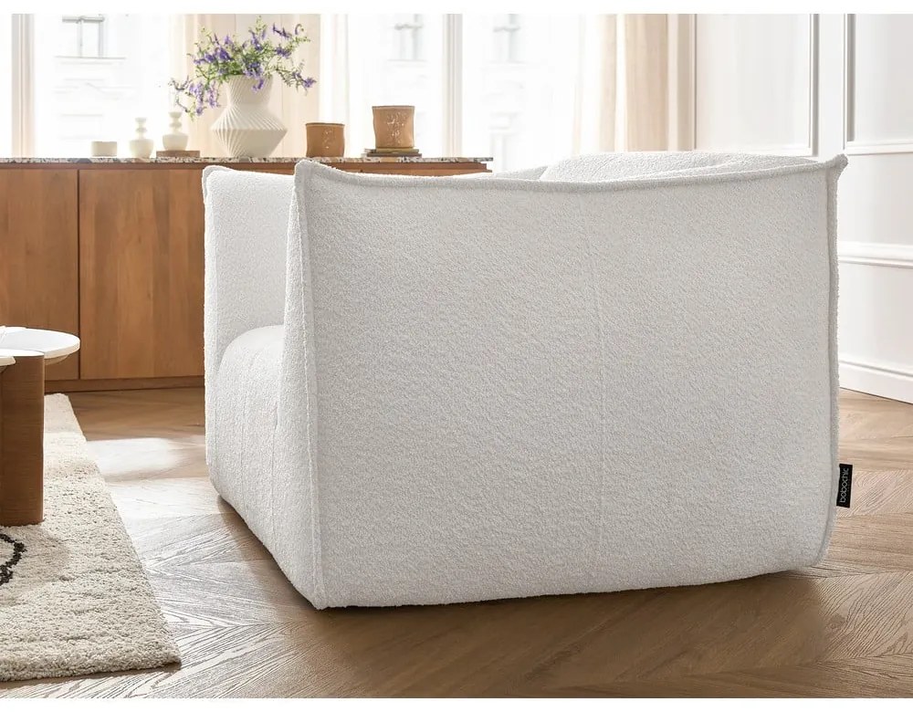 Бяло кресло от прежда с примки от букле Giorgia – Bobochic Paris