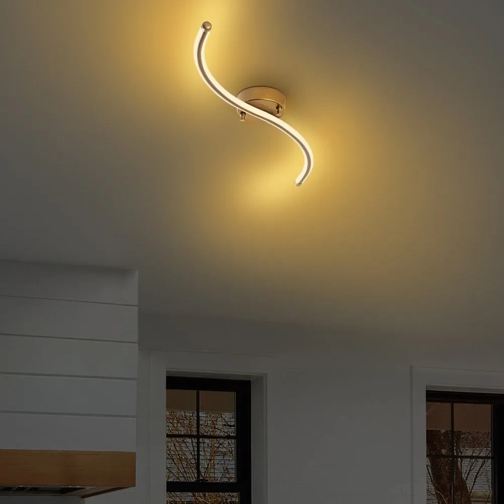 LED осветително тяло за таван в златист цвят 10x67 cm Yilan – Opviq lights