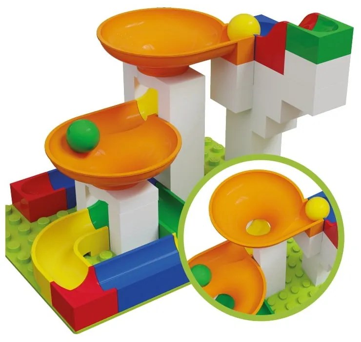 Комплект допълнителни части за писта за топчета , 44 бр. - Hubelino