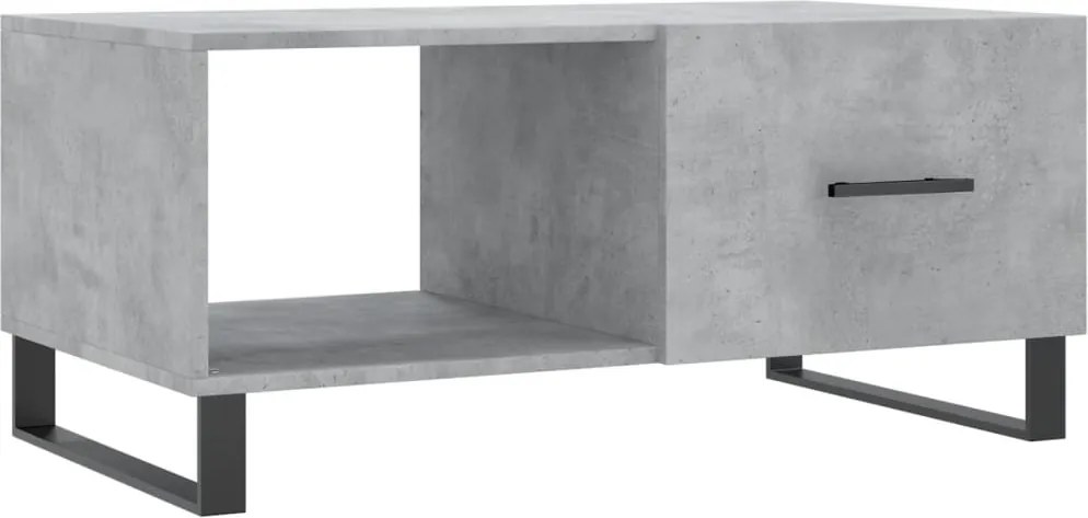 829240 vidaXL Кафе маса, бетонно сива, 90x50x40 см, инженерно дърво