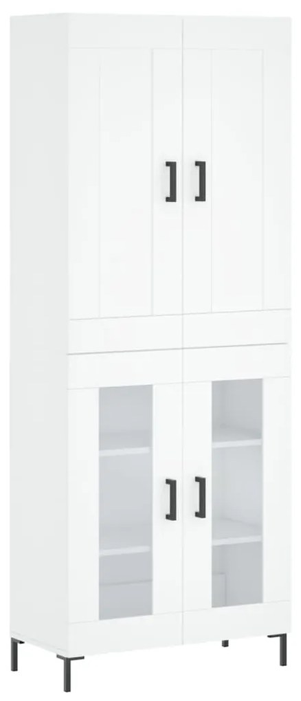 3199617 vidaXL Висок шкаф, бял, 69,5x34x180 см, инженерно дърво