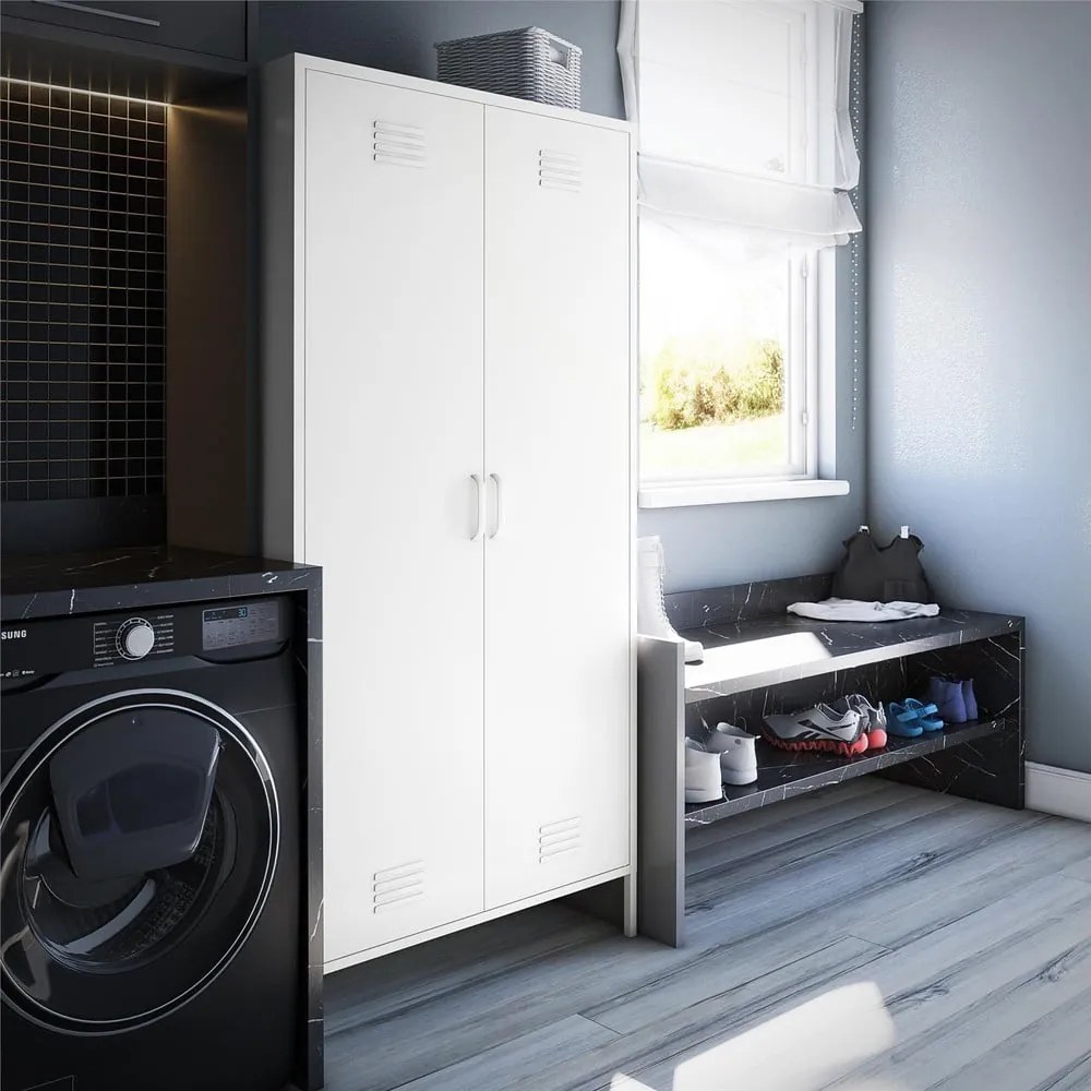 Бял метален гардероб 90x185 cm Mission District - Støraa