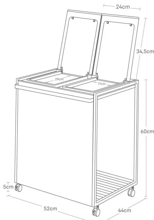 Черно метално кошче за рециклиране Tower – YAMAZAKI
