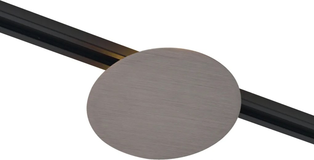 Модерна таванна лампа от ковано желязо за релсова осветителна система 1-фазна 2-лампи - Iconic Pulley