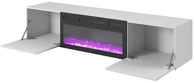 TV шкаф с вградена камина  LIVO RTV-180W K