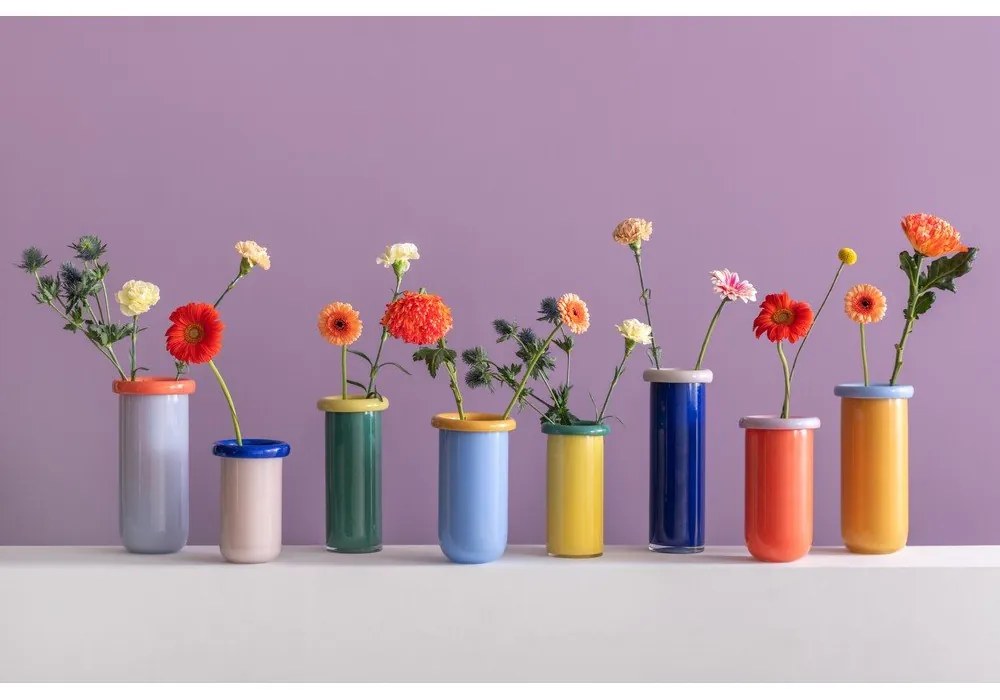 Жълта стъклена ваза (височина 23,5 cm) Plegado – PT LIVING