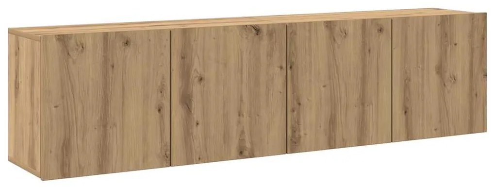 857669 vidaXL ТВ шкафове за стенен монтаж, 2 бр, дъб артизан, 80x30x41 см