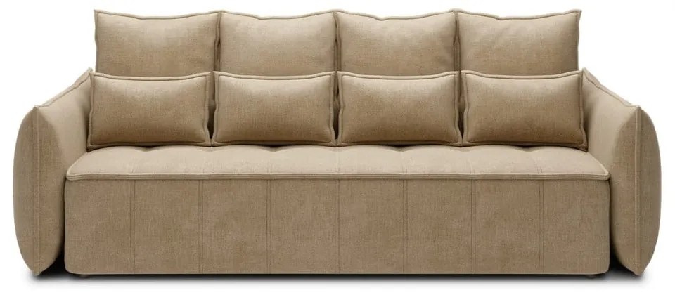 Светлокафяв кадифен сгъваем/с място за съхранение диван 242 cm Weltton – ELTAP