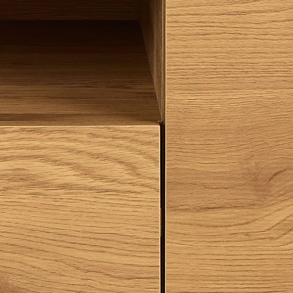 Маса за телевизор от дъбов декор в естествен цвят 140x45x40 cm Seaford – Actona