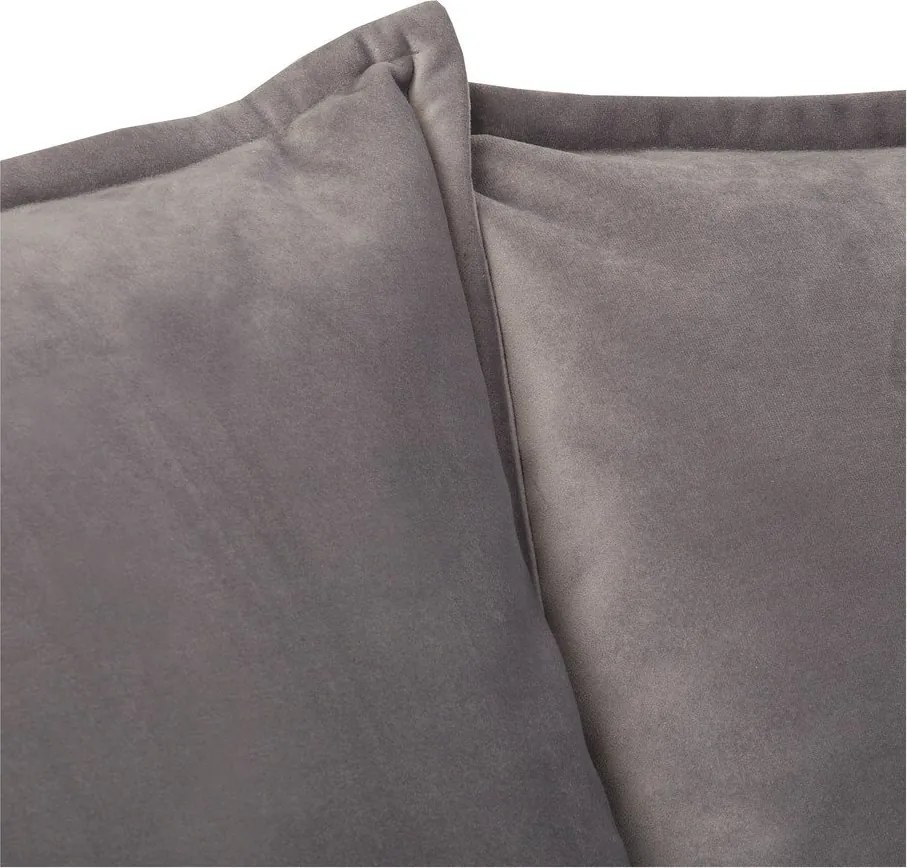 Сив кадифен диван 138 cm Juli – Ropez