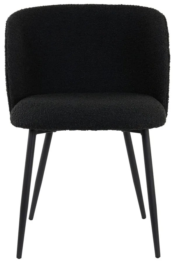 Черен тапициран трапезен стол Elyna – Light & Living