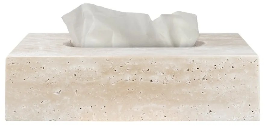 Каменна кутия за носни кърпички Travertine – Mette Ditmer Denmark