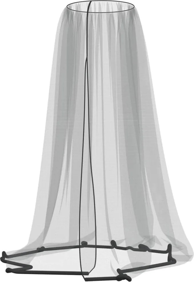 Мрежа против комари за чадър 220 mesh черен Φ300x230 см