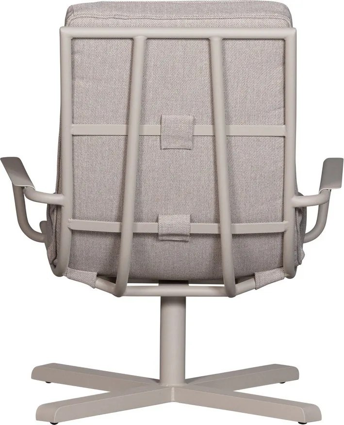 Сиво-бежов градински стол метален/подплатен Coosa – WOOOD