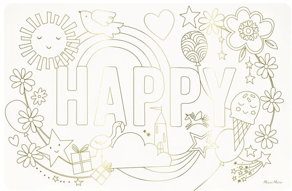 Хартиени подложки за хранене в комплект 8 бр. 28x42.5 cm Happy Icons – Meri Meri