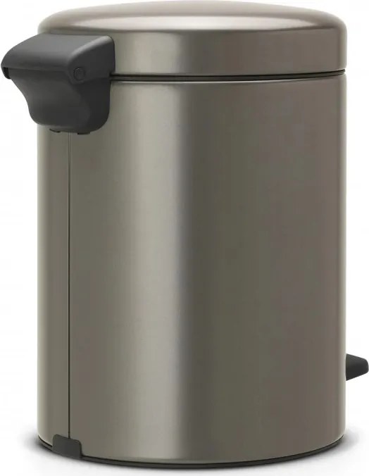 Кош за боклук с педал Brabantia NewIcon 649012, 5 л, Плавно затваряне, Противоплъзгаща основа, Сив