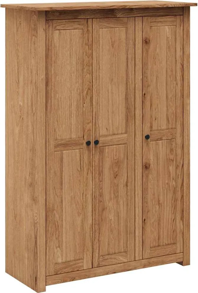 282661 vidaXL Гардероб с 3 врати, 118x50x171,5 см, бор, Panama Range