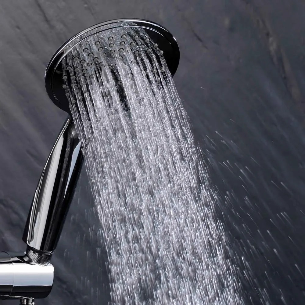 Пластмасов душ комплект от в матово сребрист цвят с ръчен душ 70 cm Hydro – douceur d'intérieur