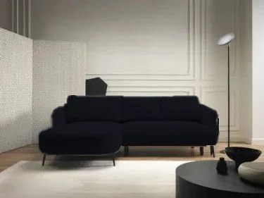 Ъглов диван Тери Мини-черен-ляв