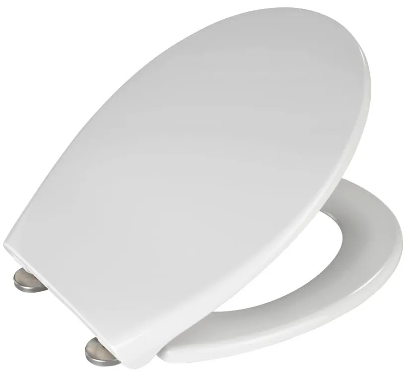 Бяла тоалетна седалка с лесно затваряне , 44,5 x 37,5 cm Samos - Wenko