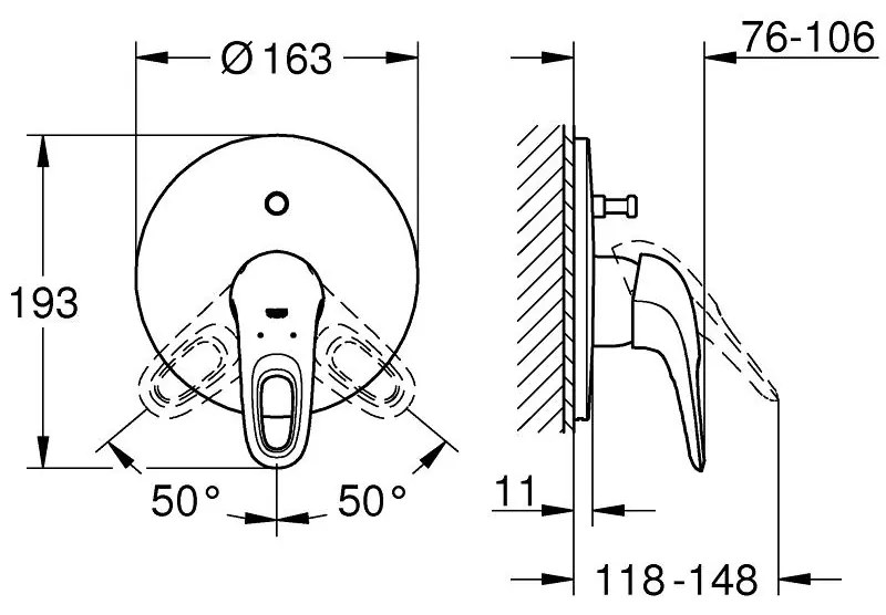 Exterior parts of bathroom faucet Grohe Eurostyle New Cosmopolitan