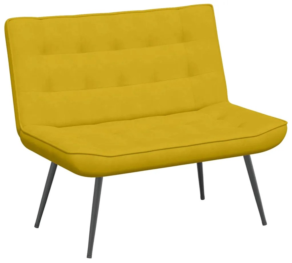 4012343 vidaXL Пейка, жълта, 110x74x84 см, кадифе