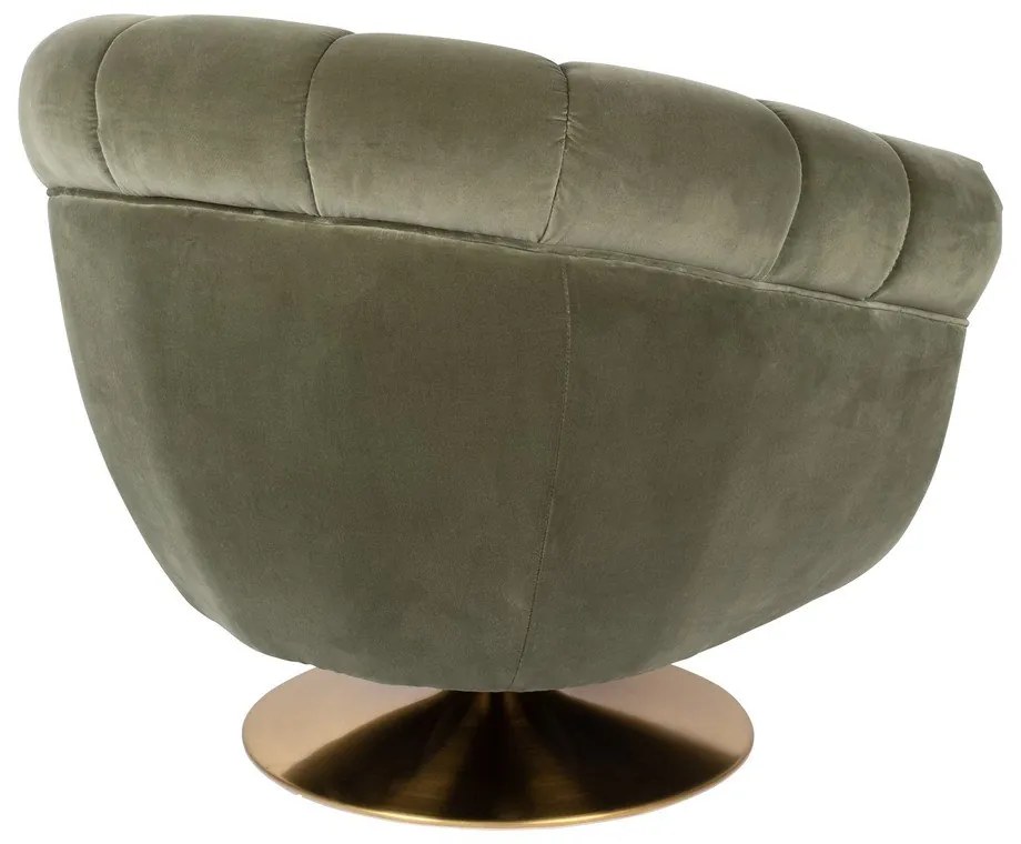 Маслиненозелено кадифено кресло Member - Dutchbone