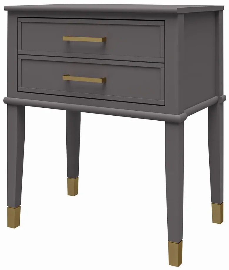 Тъмносиво нощно шкафче Westerleigh – CosmoLiving by Cosmopolitan