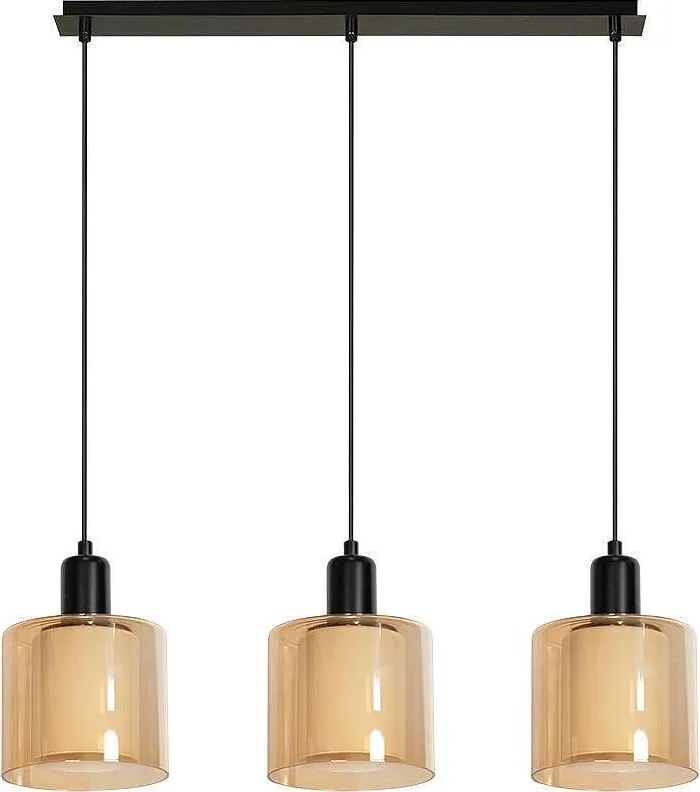 Пендел НИРА 2, черен/мед, 3xE27