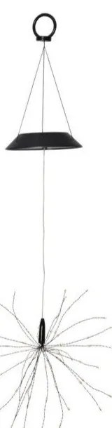 Външна слънчева LED светлина за окачване с бели светодиоди , височина 50 см Firework - Star Trading