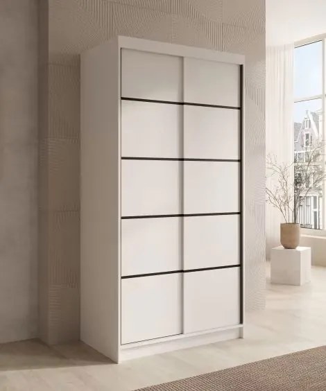 Гардероб Wardis 100 плъзгащ се-Leuko